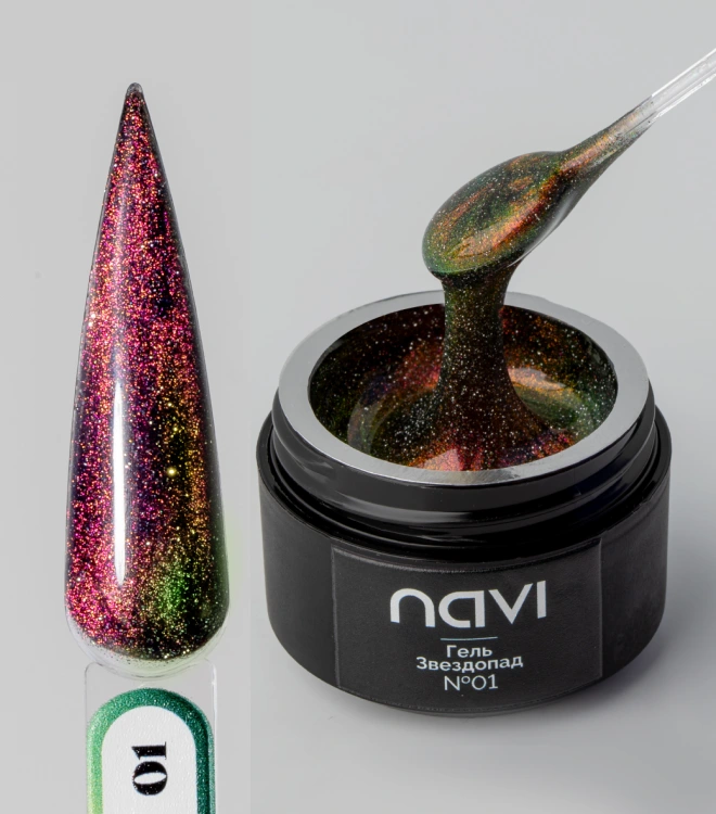 Светоотражающий гель с эффектом кошачьего глаза Звездопад 01