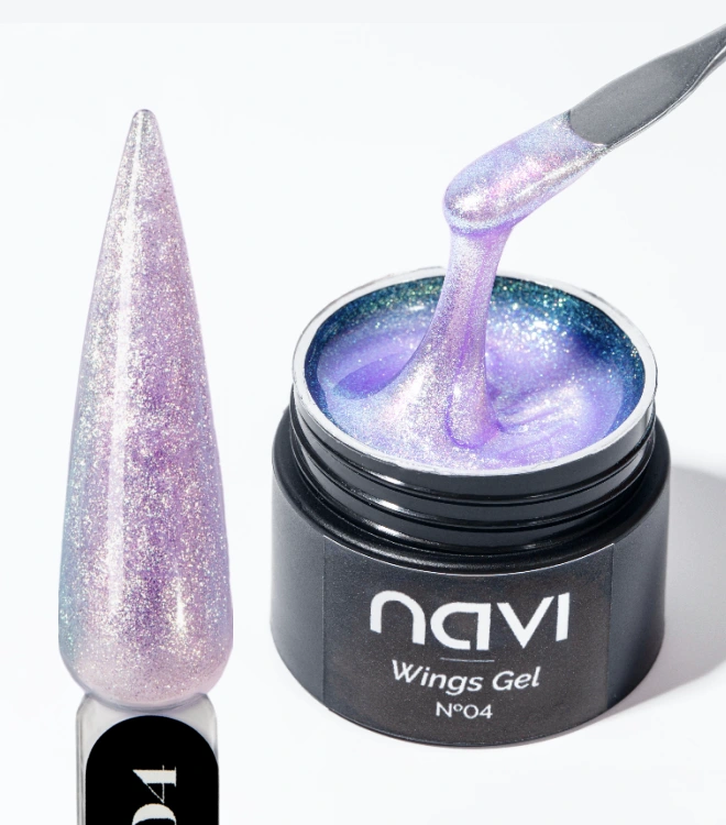 Гель для наращивания и укрепления с шиммером Wings gel 04
