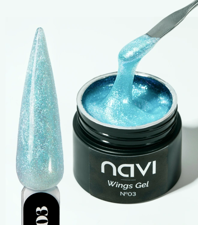 Гель для наращивания и укрепления с шиммером Wings gel 03