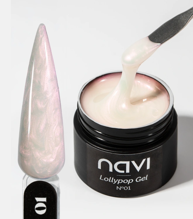 Жемчужный гель с эффектом втирки Lollypop Gel 01