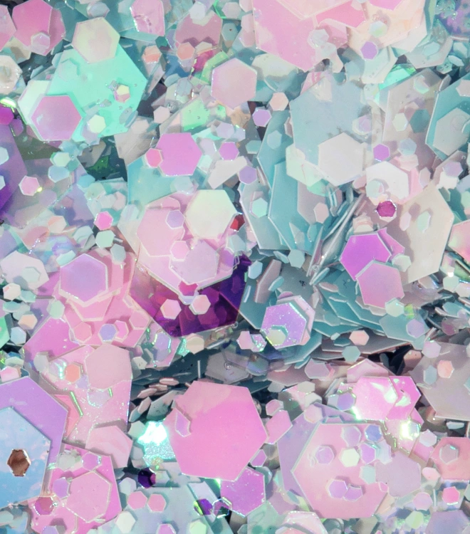 Гель для дизайна с глиттером Bubble tea 01