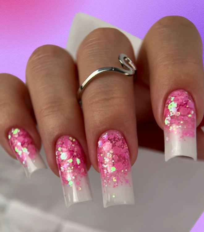 Гель для дизайна с глиттером Bubble tea 07