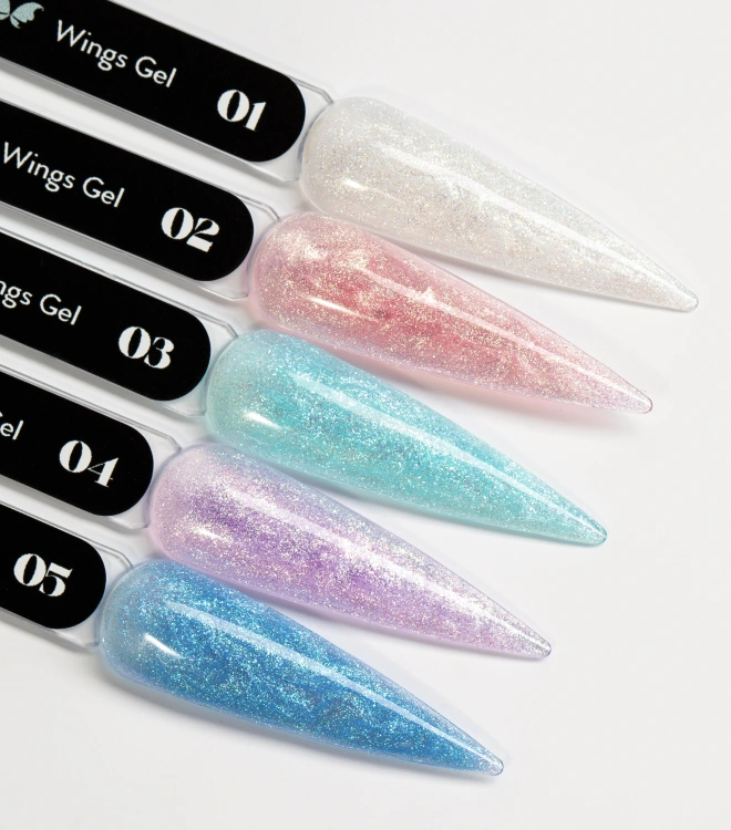 Гель для наращивания и укрепления с шиммером Wings gel 01