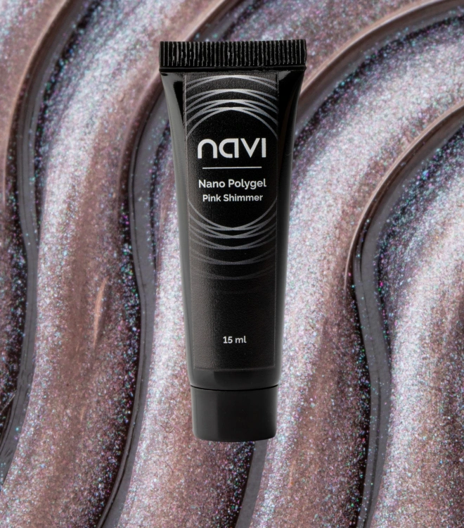 Полигель для наращивания и моделирования Nano Polygel Pink Shimmer 15 мл