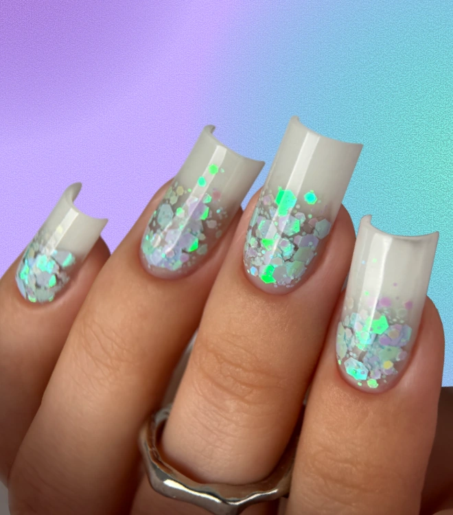 Гель для дизайна с глиттером Bubble tea 03