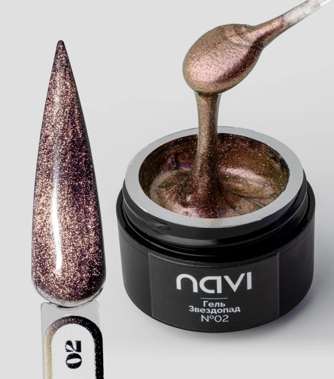 Светоотражающий гель с эффектом кошачьего глаза Звездопад 02