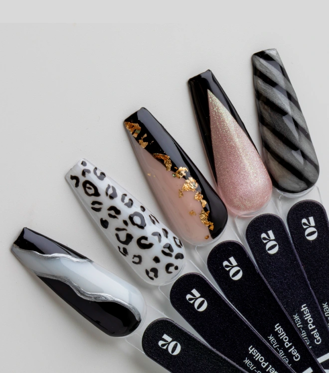 Цветной гель-лак Black French 02