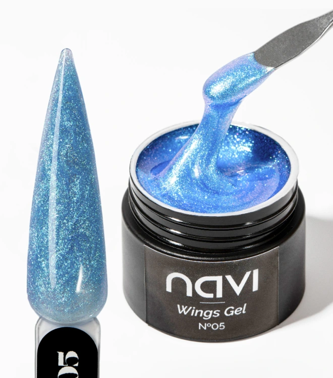 Гель для наращивания и укрепления с шиммером Wings gel 05
