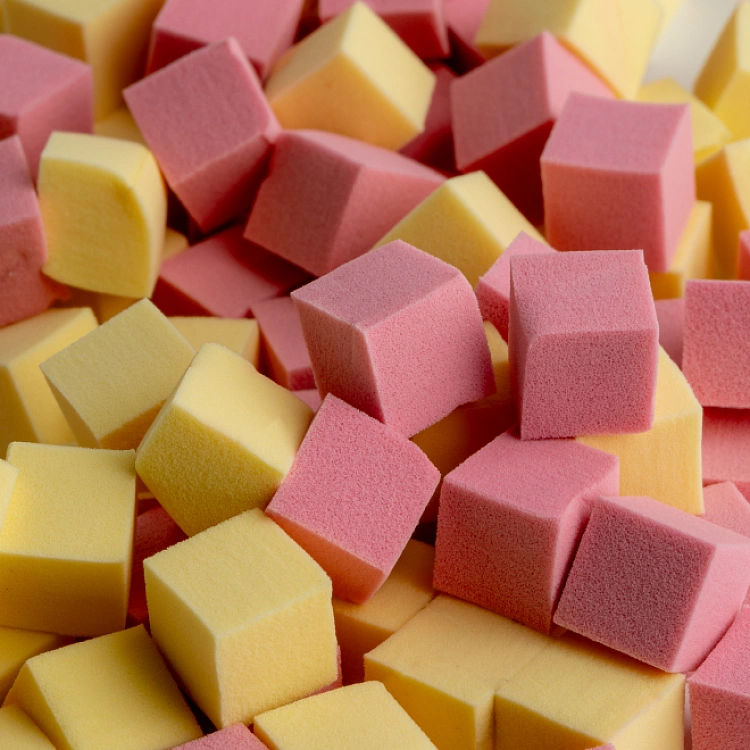 Набор для аэропуффинга с розово-желтыми спонжами